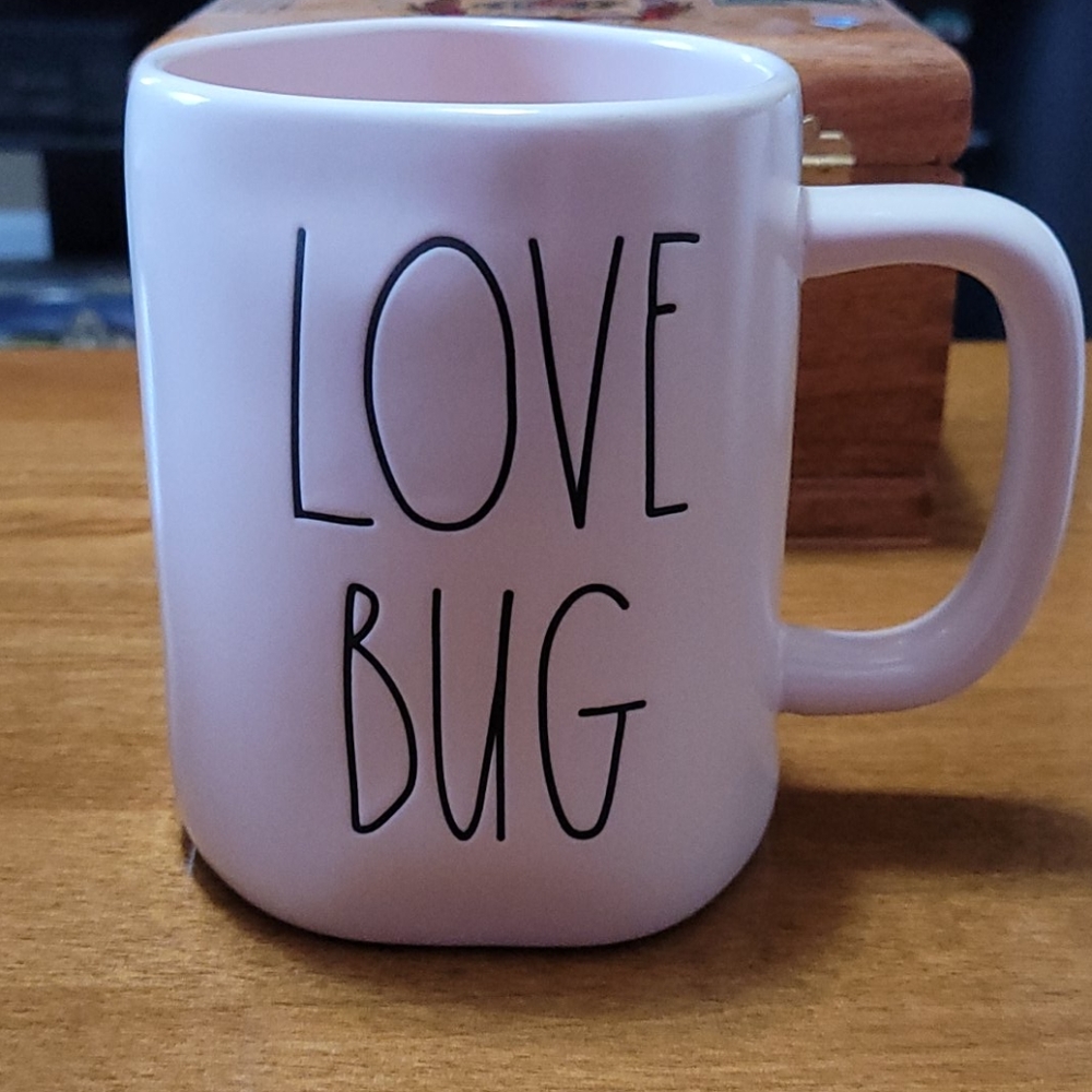 Rae Dunn 'Love Bug' mug. Light Pink